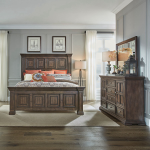 Liberty Furniture IndustriesQueen Panel Bed, Dresser & Mirror