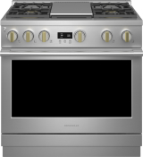Monogram 36" All Gas Professional Range with 4 Burners and Griddle