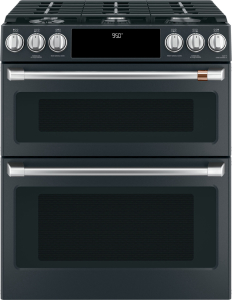 Cafe30" Smart Slide-In, Front-Control, Dual-Fuel, Double-Oven Range with Convection