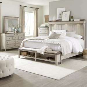 Liberty Furniture IndustriesQueen Mantle Storage Bed, Dresser & Mirror, Chest