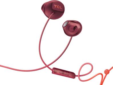TclTCL Sunset Orange In-ear Headphones with Mic - SOCL200OR