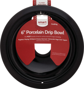FrigidaireSmart Choice 6" Black Porcelain Drip Bowl, Fits Most