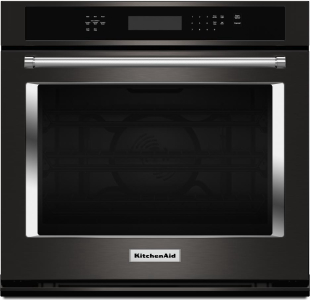 KitchenAidBLACK STAINLESS30" Single Wall Oven with Even-Heat&trade; True Convection