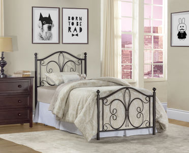 Hillsdale FurnitureTwin Milwaukee Metal Bed with Frame in Antique Brown