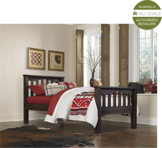 Hillsdale FurnitureTwin Harper Wood Bed in Espresso