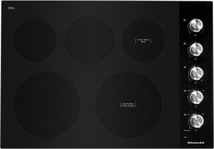 KitchenAid30" Electric Cooktop with 5 Elements and Knob Controls