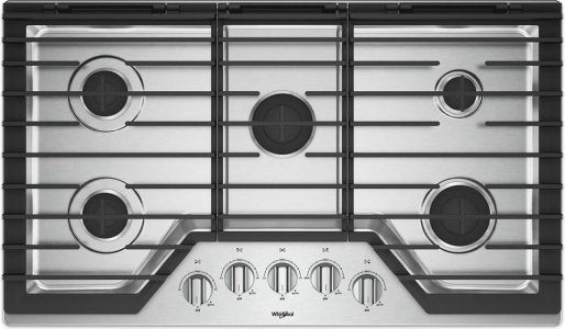 Whirlpool36-inch Gas Cooktop with EZ-2-Lift&trade; Hinged Cast-Iron Grates