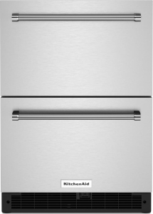 KitchenAid24" Stainless Steel Undercounter Double-Drawer Refrigerator