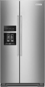 KitchenAid24.8 cu ft. Side-by-Side Refrigerator with Exterior Ice and Water and PrintShield&trade; finish