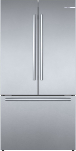 Bosch800 Series French Door Bottom Mount Refrigerator 36" Easy clean stainless steel B36CT80SNS
