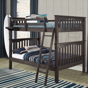 Hillsdale FurnitureFull Highlands Wood Bunk Bed With Nightstand in Espresso