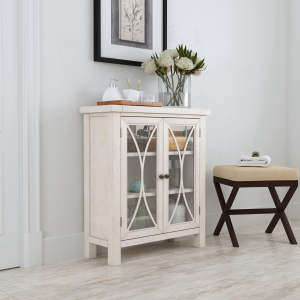 Hillsdale Furniture2 Door Bayside Wood Cabinet in Antique White