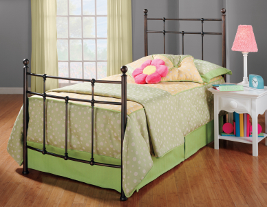 Hillsdale FurnitureTwin Providence Metal Bed with Frame in Antique Bronze