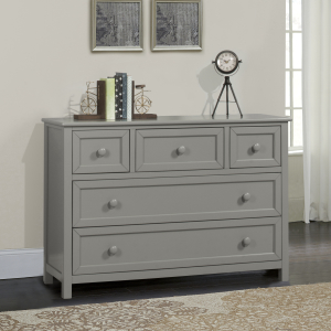 Hillsdale FurnitureSchoolhouse 4.0 Wood Dresser With 5 Drawers in Gray