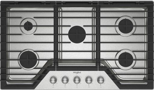 Whirlpool36-inch Gas Cooktop with Fifth Burner