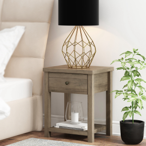 Hillsdale FurnitureHarmony Wood Accent Table in Knotty Gray Oak