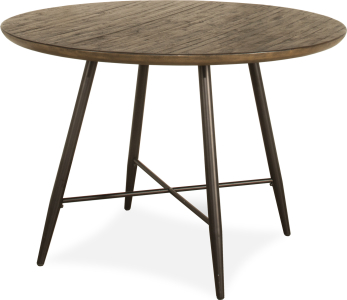 Hillsdale FurnitureForest Hill Metal Dining Table in Distressed Walnut