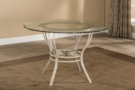 Hillsdale FurnitureNapier Metal Dining Table in Aged Ivory