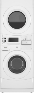WhirlpoolCommercial Electric Stack Washer/Dryer, Coin Equipped