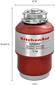 KitchenAid3/4-Horsepower Continuous Feed Food Waste Disposer