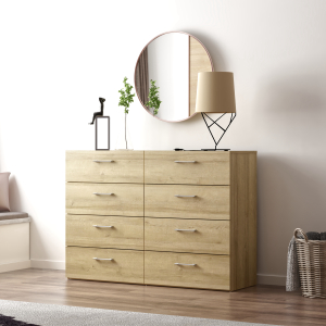 Hillsdale FurnitureLundy Wood 8 Drawer Dresser in Natural