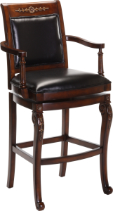 Hillsdale FurnitureCounter Douglas Wood Stool in Distressed Cherry w/Gold Highlights