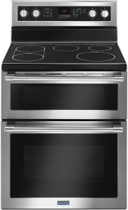 Maytag30-Inch Wide Double Oven Electric Range With True Convection - 6.7 Cu. Ft.