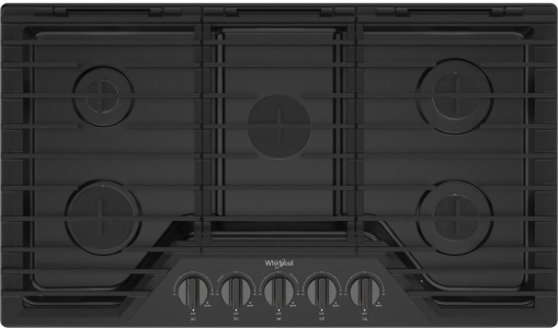 Whirlpool36-inch Gas Cooktop with EZ-2-Lift&trade; Hinged Cast-Iron Grates