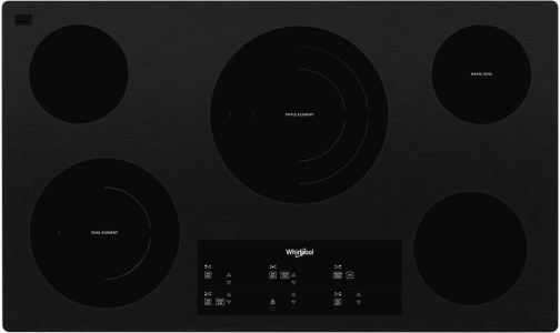 Whirlpool36-inch Electric Ceramic Glass Cooktop with Triple Radiant Element