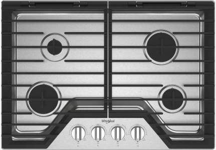 Whirlpool30-inch Gas Cooktop with EZ-2-Lift&trade; Hinged Cast-Iron Grates