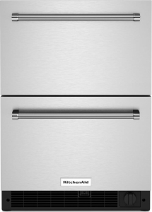 KitchenAid24" Stainless Steel Undercounter Double-Drawer Refrigerator/Freezer