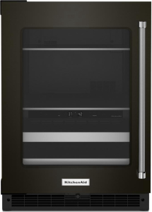 KitchenAid24" Beverage Center with Glass Door and Metal-Front Racks and PrintShield&trade; Finish