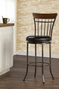 Hillsdale FurnitureCounter Cameron Metal Stool in Charcoal Gray