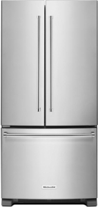KitchenAid22 Cu. Ft. 33-Inch Width Standard Depth French Door Refrigerator with Interior Dispenser