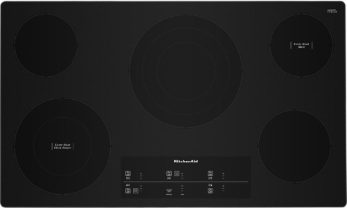 KitchenAid36" Electric Cooktop with 5 Elements and Touch-Activated Controls