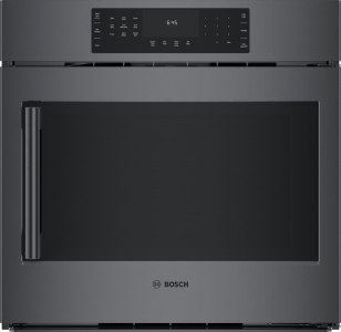 Bosch800 Series Single Wall Oven 30" Right SideOpening Door, Black Stainless Steel HBL8444RUC