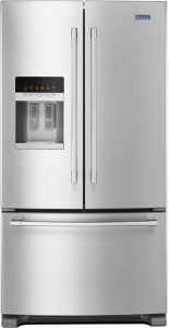 Maytag36- Inch Wide French Door Refrigerator with PowerCold&reg; Feature - 25 Cu. Ft.