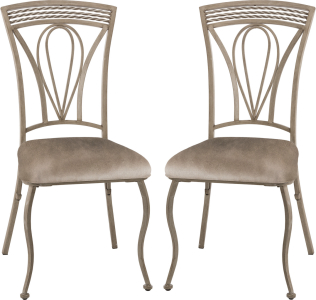 Hillsdale FurnitureNapier Metal Dining Chair, Set of 2 in Aged Ivory