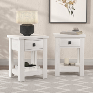 Hillsdale FurnitureAddison Wood Nightstand in White