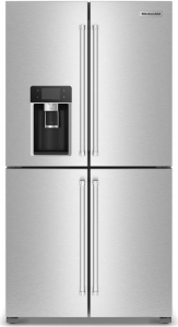 KitchenAid36" Counter-Depth 19.4 Cu Ft 4-Door Refrigerator with Flexible Temperature Zone in PrintShield Finish