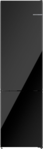 Bosch800 Series Free-standing fridge-freezer with freezer at bottom, glass door 24" Black B24CB80ESB