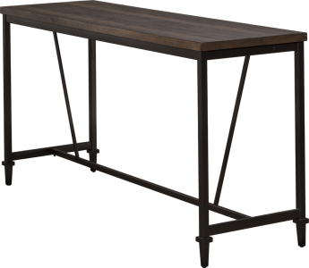 Hillsdale FurnitureCounter Trevino Metal Dining Table in Distressed Walnut