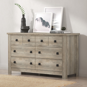 Hillsdale FurnitureAddison Wood 6 Drawer Dresser in Driftwood Gray
