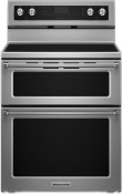 30-Inch 5 Burner Electric Double Oven Convection Range