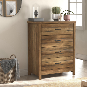 Hillsdale FurnitureLancaster Wood 4 Drawer Dresser in Knotty Oak