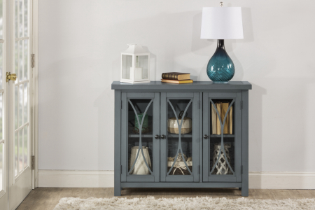 Hillsdale Furniture3 Door Bayside Wood Cabinet in Robin Egg Blue