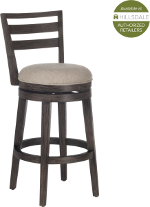 Hillsdale FurnitureBar Forest Isles Wood Stool in Gray