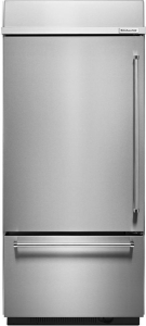 KitchenAid20.9 Cu. Ft. 36" Width Built-In Stainless Bottom Mount Refrigerator with Platinum Interior Design