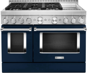 KitchenAid48'' Smart Commercial-Style Gas Range with Griddle