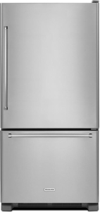 KitchenAid19 cu. ft. 30-Inch Width Full Depth Non Dispense Bottom Mount Refrigerator